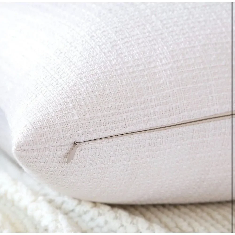 Ivory Pillow Cover Set of 2, 22x22 inch